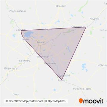 Схема покрытия компании Беларуская чыгунка
