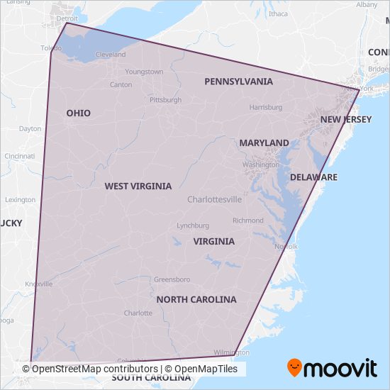 Greyhound-us coverage area map