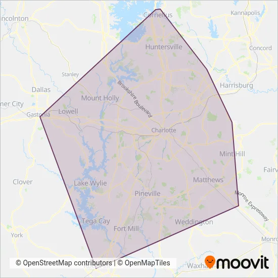 CATS (Bus) coverage area map