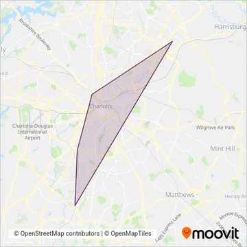 CATS (Tram) coverage area map