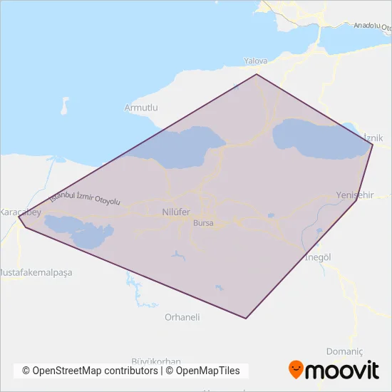 Minibüs coverage area map