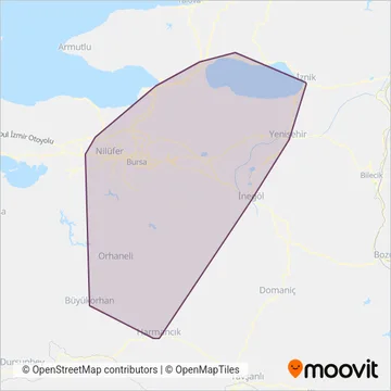 İlçe Otobüsleri coverage area map