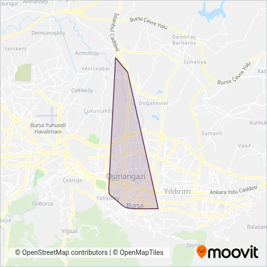 BurTram coverage area map