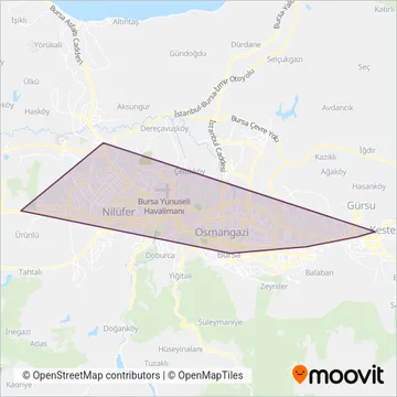 BursaRay coverage area map