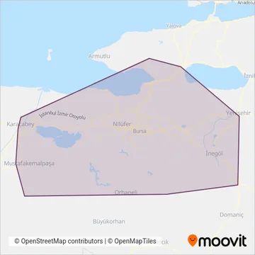 Burulaş (Bus) coverage area map