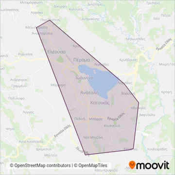 ΚΤΕΛ coverage area map