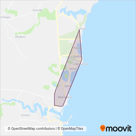 Mangalia Transport Public coverage area map