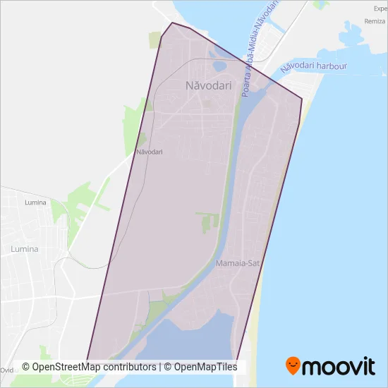 Transport Public Năvodari coverage area map
