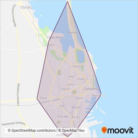 CT Bus SA coverage area map