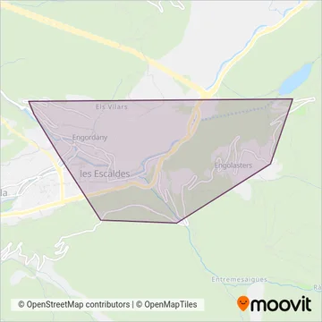 Bus Comunal Escaldes-Engordany coverage area map