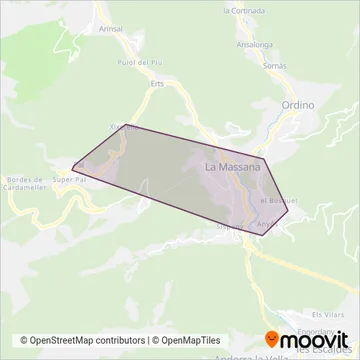 Cobertura del mapa de Bus Comunal de La Massana
