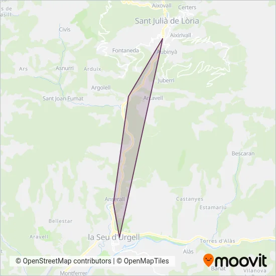 Camino Bus coverage area map