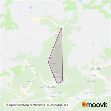 Comú d'Ordino coverage area map