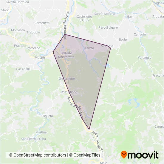 Trotta Bus Service coverage area map