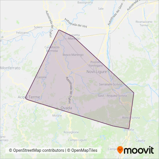 Bus Company coverage area map