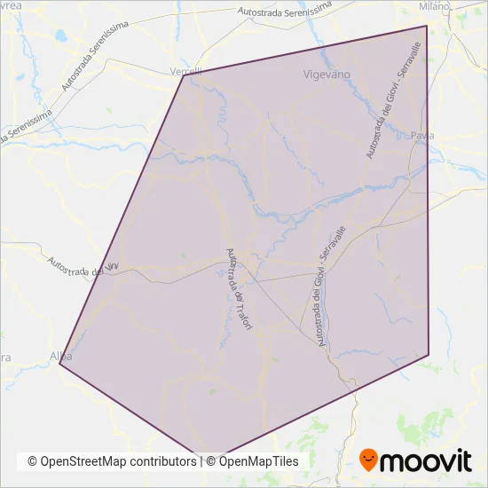 Bus Company coverage area map