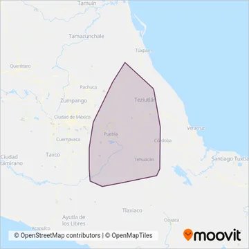 Rutas Convencionales coverage area map