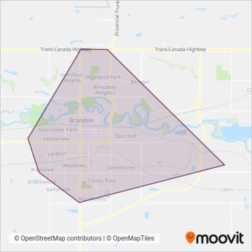 Brandon Transit coverage area map