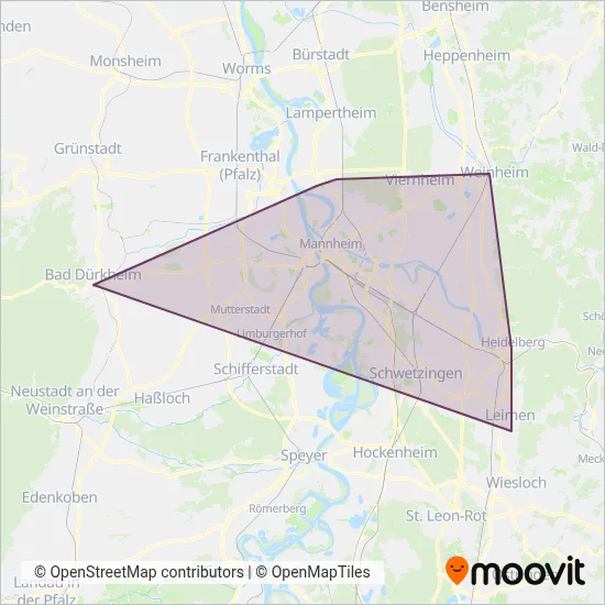 Rhein-Neckar-Verkehr GmbH (rnv) - Tram Verbundsgebiet
