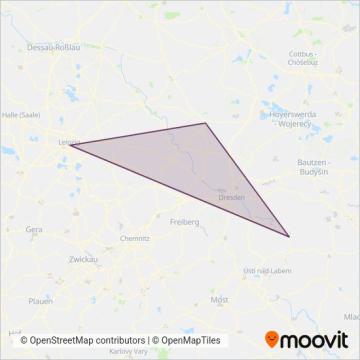DB Fernverkehr AG coverage area map