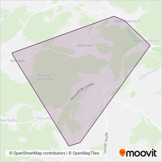Teinachtal-Reisen coverage area map
