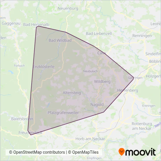 RAB Zweig Bus coverage area map