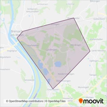 Tuniberg Express coverage area map