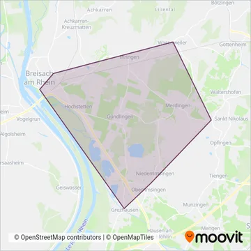 Tuniberg Express coverage area map