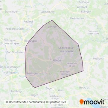 TUT coverage area map