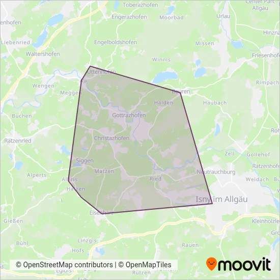 Omnibusverkehr Volk coverage area map