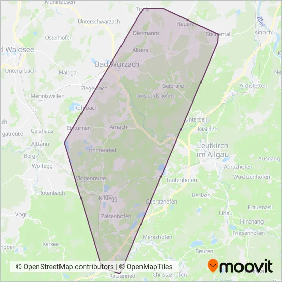 Ehrmann Reisen GmbH & Co. KG coverage area map