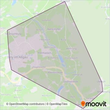 Stadt Isny coverage area map