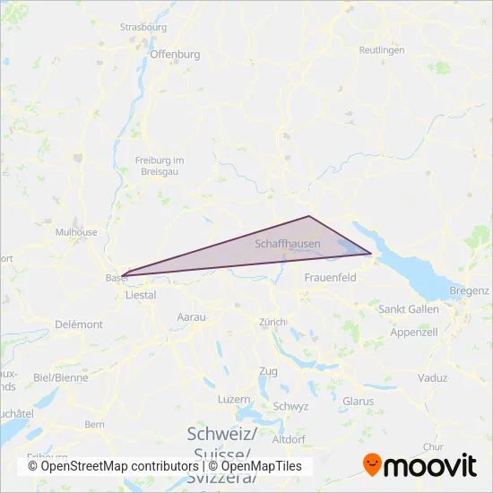 SBB (Rail) coverage area map