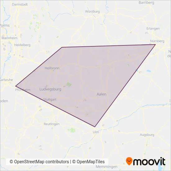 Arverio Baden-Württemberg coverage area map
