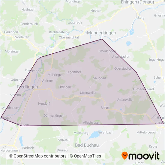 Walk coverage area map