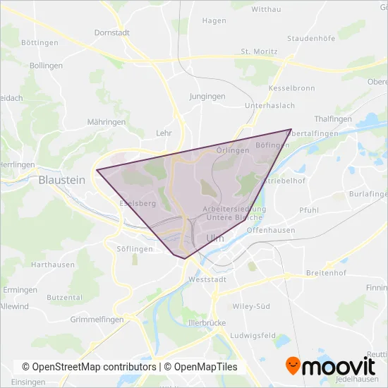 SWU (Tram) coverage area map