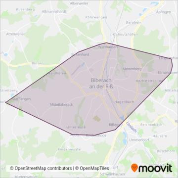 Stadtwerke Biberach coverage area map