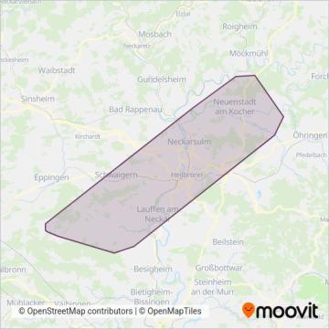 Omnibus-Verkehr Ruoff GmbH coverage area map