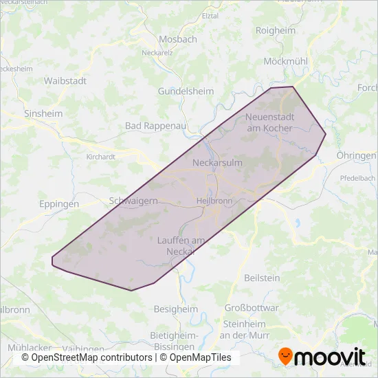 Omnibus-Verkehr Ruoff GmbH coverage area map