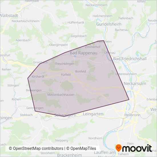 Busverkehr Hofmann GmbH coverage area map