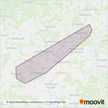 Müller Reisen coverage area map