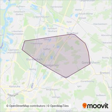 Regionalbusverkehr Südwest GmbH coverage area map