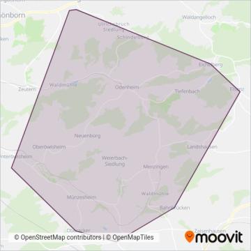 Kraichtal Bus GbR coverage area map