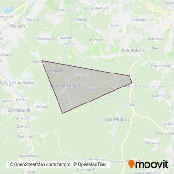 DB ZugBus Regionalverkehr Alb-Bodensee (Bus) coverage area map