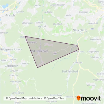 DB ZugBus Regionalverkehr Alb-Bodensee (Bus) coverage area map