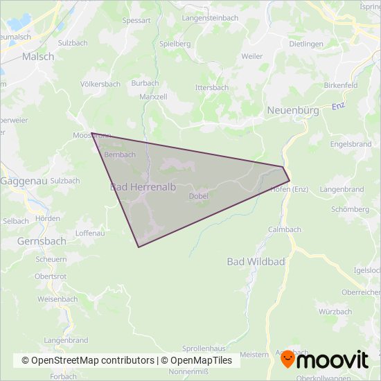 DB ZugBus Regionalverkehr Alb-Bodensee coverage area map