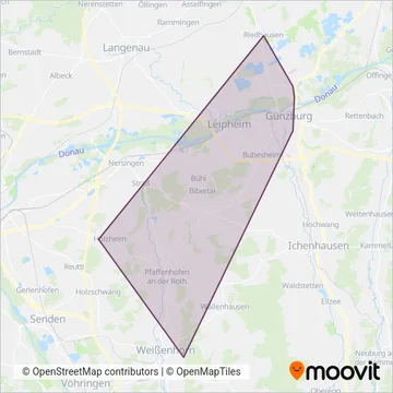 BBS Mittelschwaben coverage area map