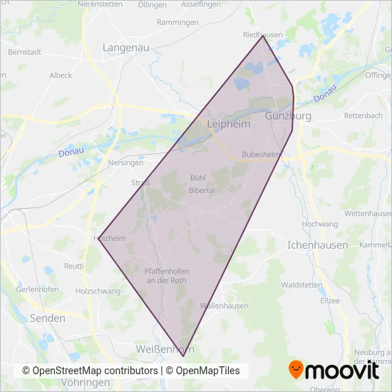 BBS Mittelschwaben coverage area map
