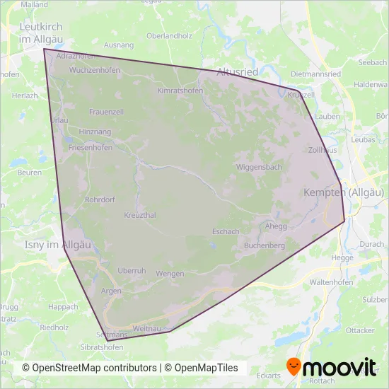 RBA Kempten coverage area map