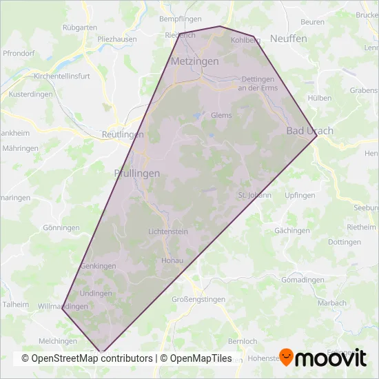 Fa. Taxi XXL GmbH coverage area map